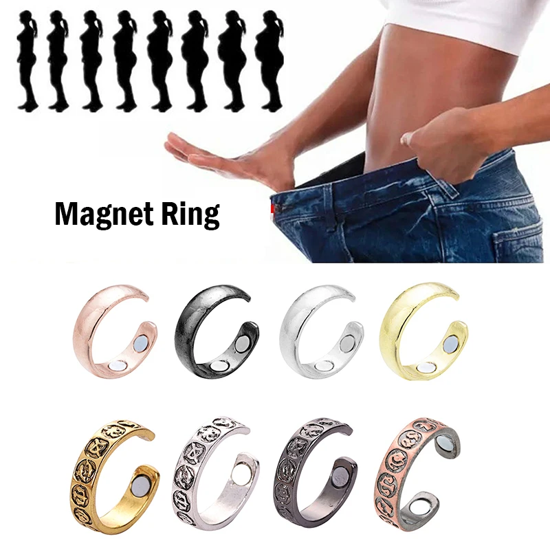 

1PCS Stimulating Acupoints Gallstone Ring Magnetic Health Care Ring Weight Loss Slimming Ring String Fitness Reduce Weight Ring