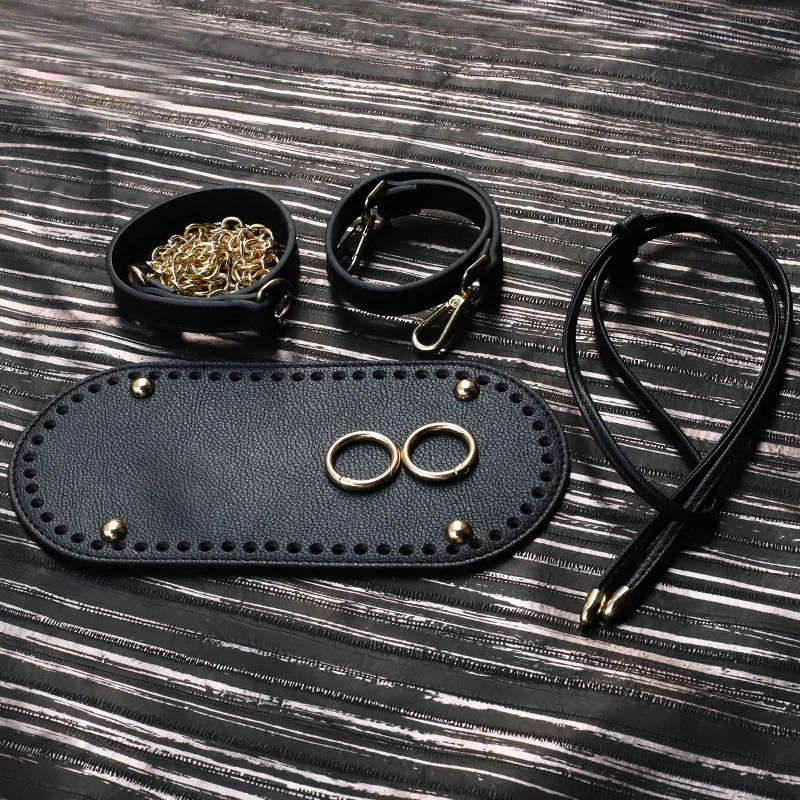 5pcs /set Handmade Handbag Bag Belt Set Leather Bag Bottoms With Hardware Package Accessories DIY Women Handbag Woven Set