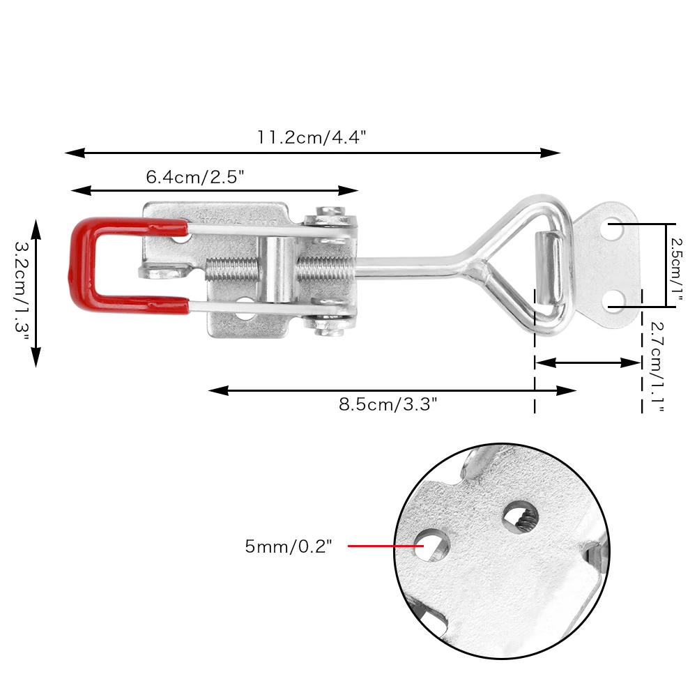 5 шт. регулируемый стальной рычажный ручной зажим переключатель защелка для