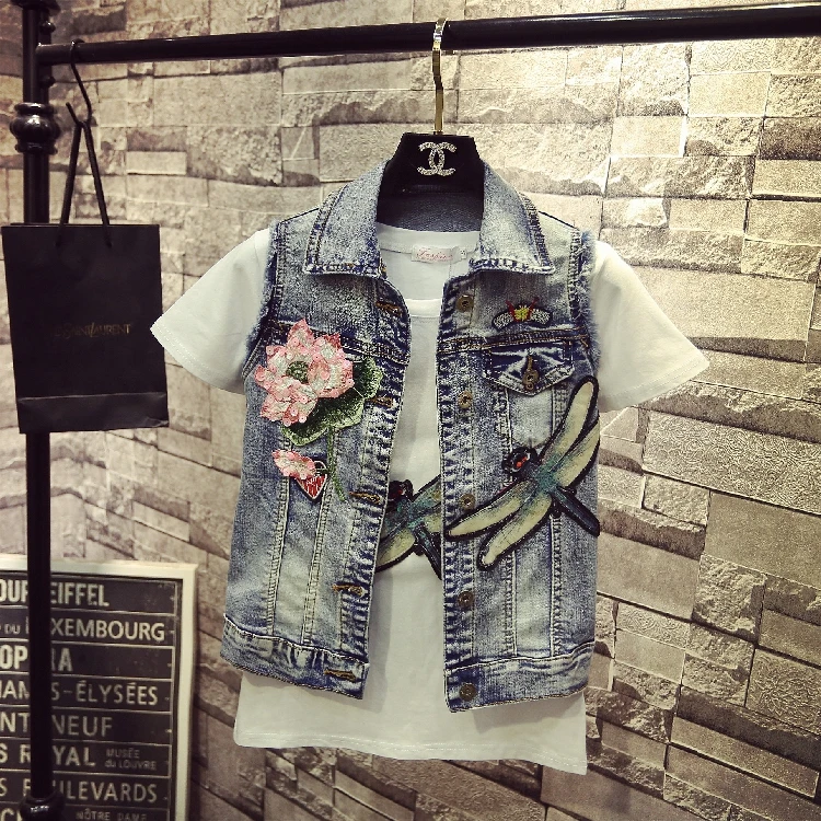 Весенне летняя женская джинсовая куртка в европейском стиле Женская приталенная