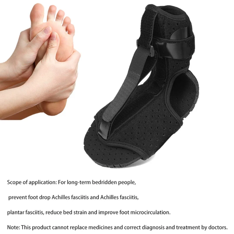 Sport 1PC Adjustable Plantar Fasciitis Night Splint Foot Drop Orthotic Brace Elastic Dorsal With Hard Spiky Massage Ball | Спорт и