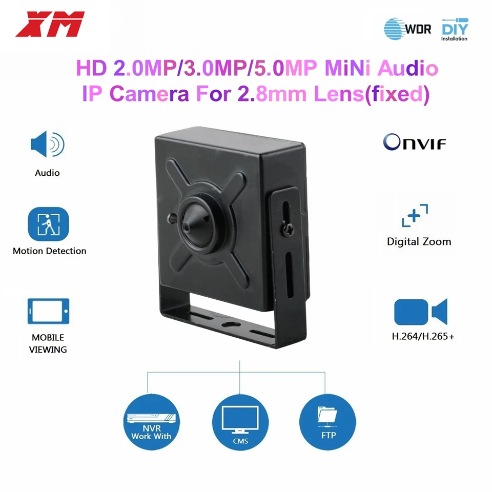 5MP 3MP POE аудио IP камера H.265 1080P Мини CCTV ONVIF для NVR система Домашняя безопасность