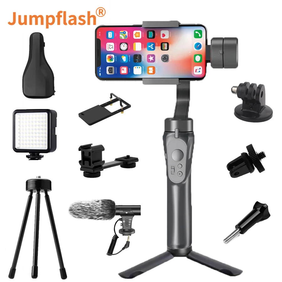 

Jumpfalsh H4 3-axis Gimbal Stabilizer Gopro Camera Handheld Stabilizer Phone Video Record Selfie Stick Tripod for Tiktok YouTube