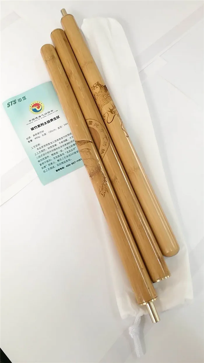 Тай Чи палочки цигун сотрудников Бо 3 секции Йога Фитнес палочки|3 section staff|tai chi