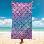 Пляжное полотенце Русалка Принцесса инновационный принт Солнцезащитная шаль для кемпинга Польша одежда для плавания