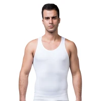 men slimming body shaperwear compression shirt flat gynecomastia waist trimmer abdomen undershirt trainer corset vest tops