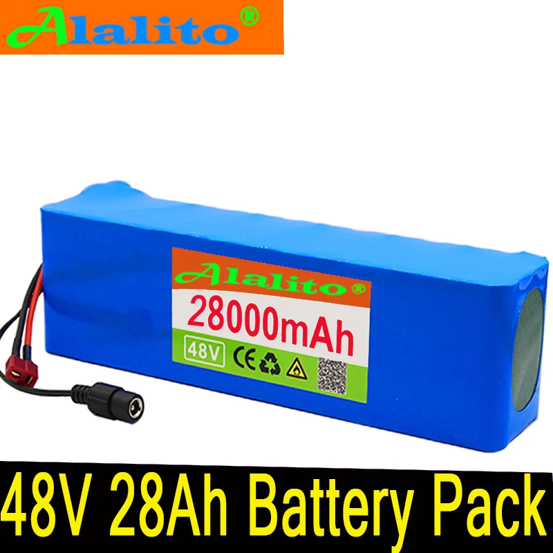 Alalito 48v 28Ah 1000w 13S3P комплект литий ионных батарей для электрического велосипеда 54 6 v