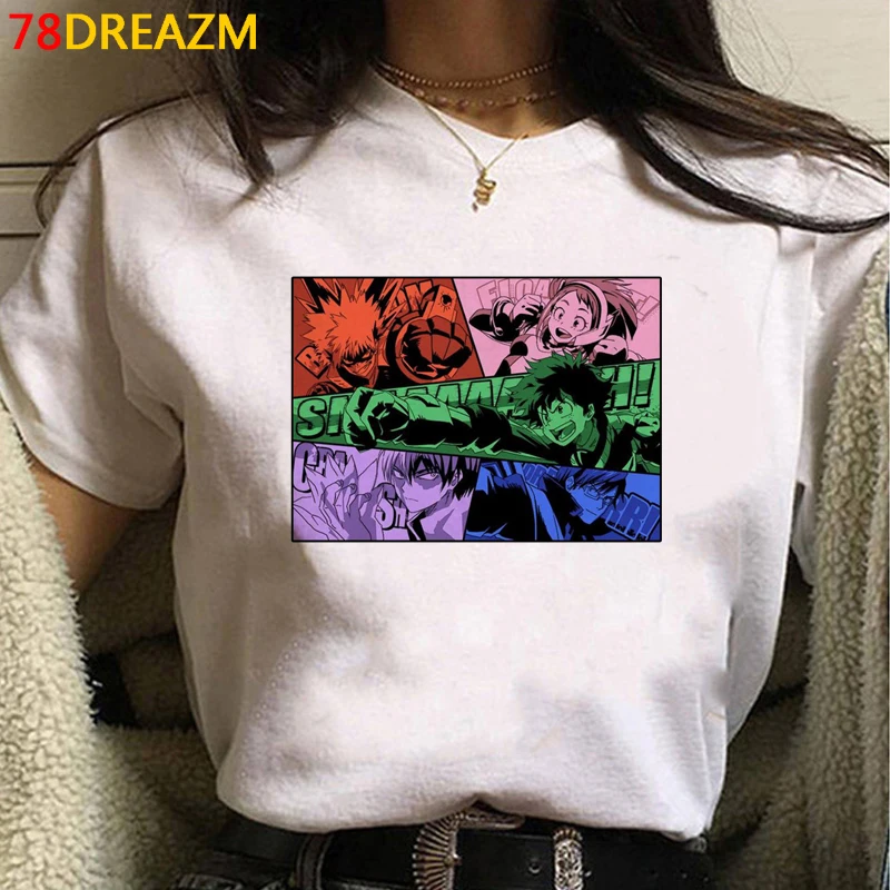 

My Hero Academia Boku No Hero t shirt t-shirt female couple vintage print tshirt couple clothes