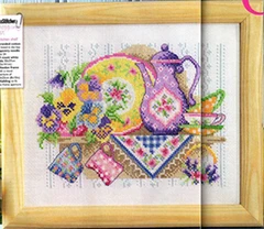 

Набор для вышивки крестом MT, ткань с точным принтом для ресторана [кухонный чайный сервиз], cross169-8