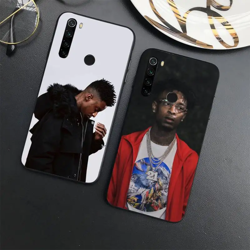 

21 Savage American rapper Phone Case For Xiaomi Redmi note 7 8 9 11 t s 10 A pro lite funda shell coque cover