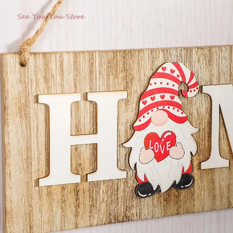 

Top Christmas Replaceable Rudolph Wooden Welcome Doorplate HOME Decor