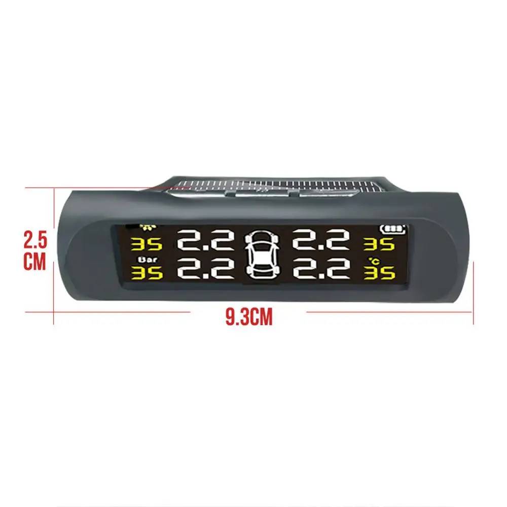 Умный автомобиль TPMS система контроля давления в шинах солнечной энергии