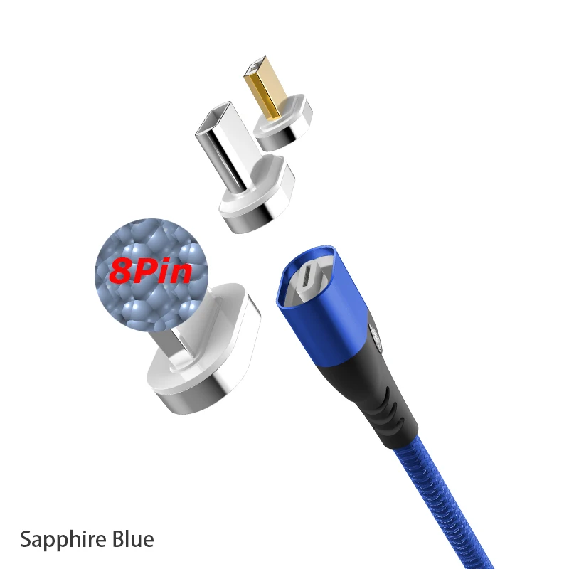 Магнитный USB кабель QC 3 0 3A для быстрой зарядки с поддержкой передачи данных Micro Type C