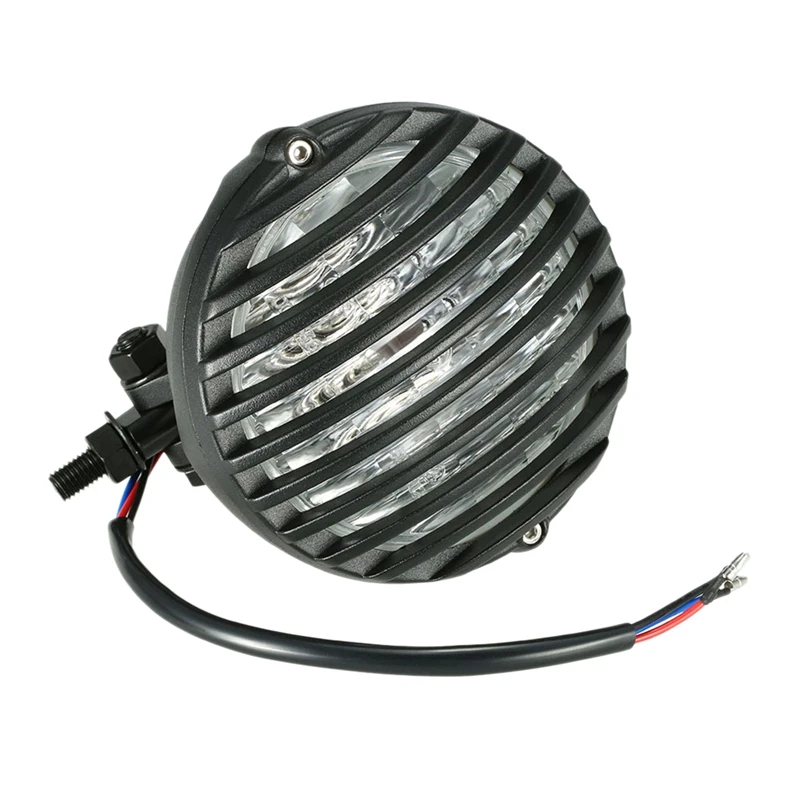 

5 Inch 12V Black Motorcycle Metal Headlight & Grill Cover for XL 883 1200 2004-2014