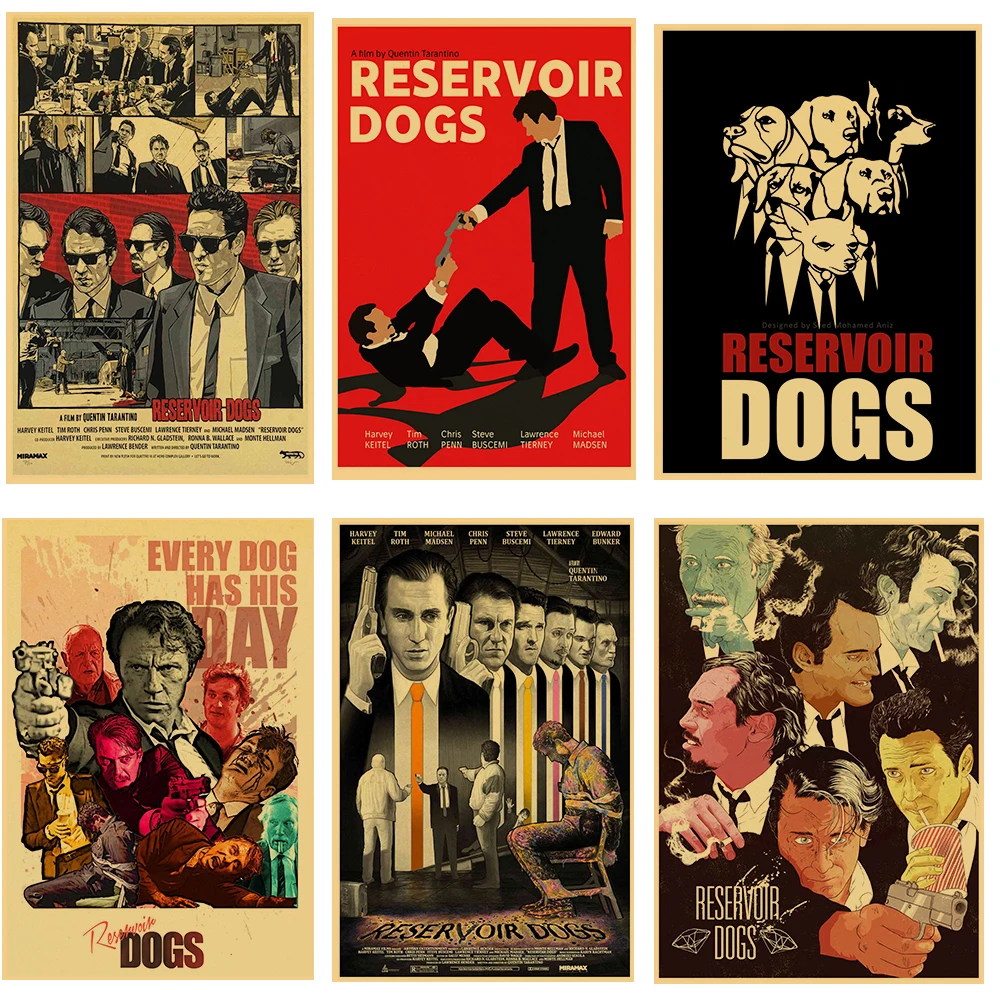 

Quentin Tarantino series movie poster Reservoir Dogs kraft paper high quality print home decor retro poster