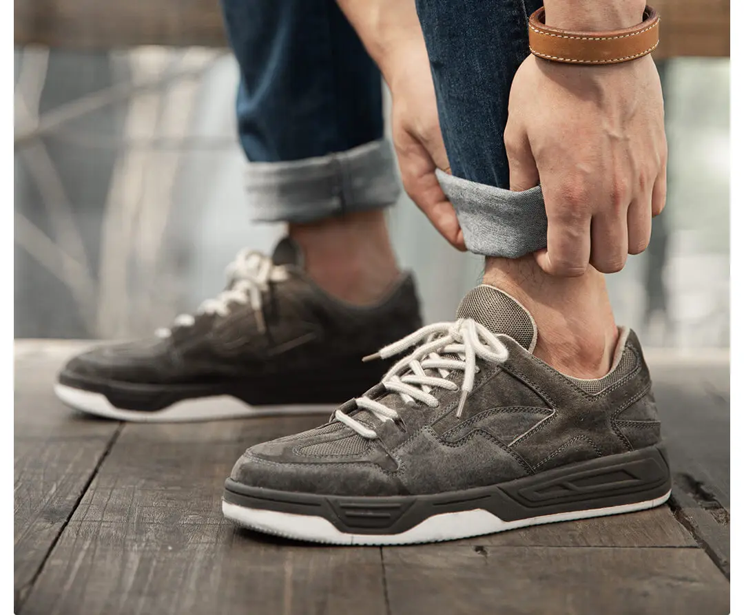 2019 кожаные кроссовки Мужская обувь в стиле ретро на плоской подошве мужская