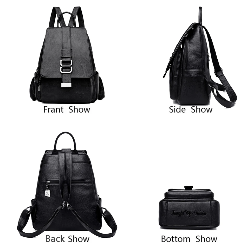 Женские кожаные рюкзаки высококачественные школьные сумки для девочек дорожный