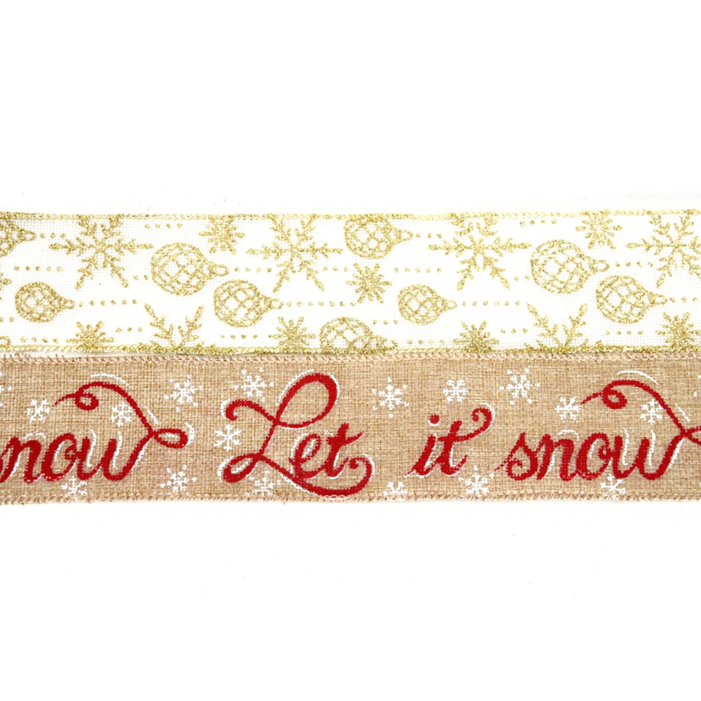 Рождественские снежинки шар печать ленты DIY упаковка вечерние ремесло дерево