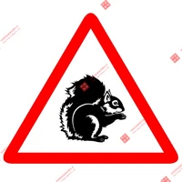 personality animal warning squirrel animal car sticker pvc decal car window body decorative stickers accessories