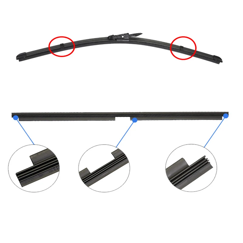 Автомобильный резиновый очиститель лобового стекла полосы Сменное лезвие 24 &quot+