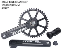 road bike crankset 101112 speed 170172 5175mm gxp single chainring 4042t wide and narrow sprocket crank set