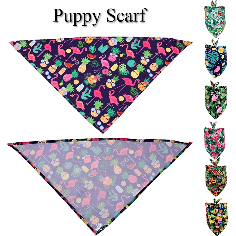 Летние фрукты тропические Стиль Собака Бандана кошка шейный платок полиэстер