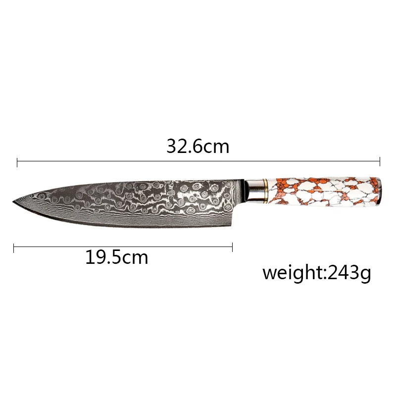 

Locks Damascus Steel Knife Special Kitchen Knife Meat Cutter Slice Sharp Home Ladies Light Western-style Japanese Chef Cooking