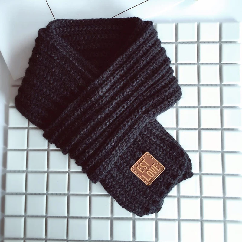 Зимний шарф для маленьких мальчиков и девочек детский теплый вязаный шаль