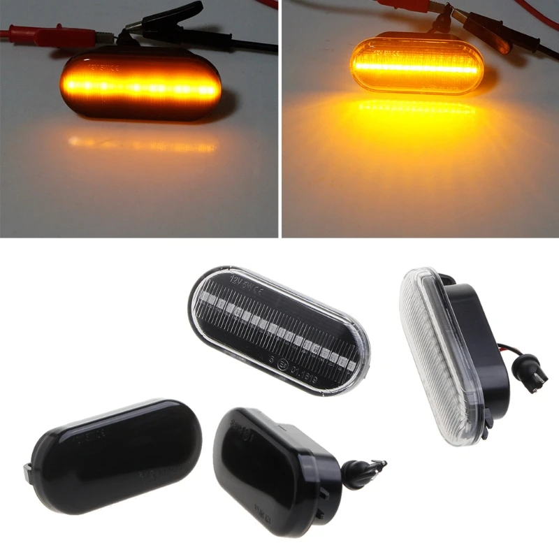 

Потоковая вода заднего вида, динамический последовательный зеркальный потоковый светодиодный светильник поворота для VW-Golf MK3 MK4-Passat Sharan ...