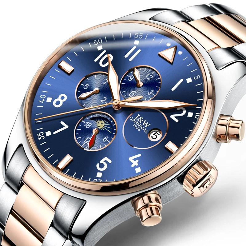 

Carnival Top Brand Luxury Watches Men Automatic Mechanical Men Watch Sapphire reloj hombre Luminous relogio Wristwatch C8764G-5