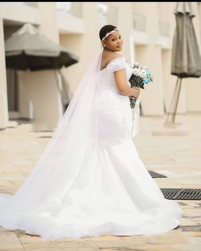 Новейшие Африканские свадебные платья JIERUIZE в стиле русалки с открытыми плечами и