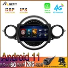 8Core 6 г + 128 Гб CARPLAY BT DSP Android 11 передний бампер автомобиля Радио Видео Авто для BMW Mini 2007 - 2015 Мультимедиа Навигация WI-FI GPS без DVD