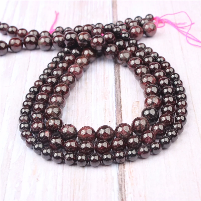 

Natural Garnet Stone Beads For Jewelry Making Bracelet Neckalce Handmade DIY Accessories for Women Men Trend Sports Hand String