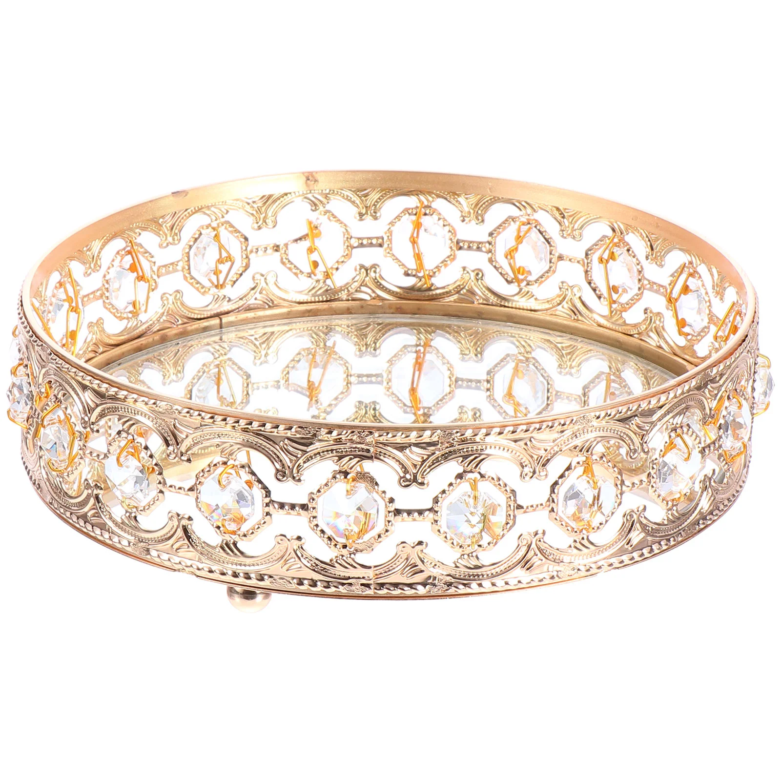 

1 шт., полый стеклянный лоток для хранения ювелирных украшений, 20 см