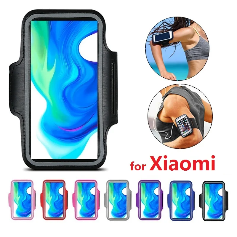 чехол на руку для бега Нарукавники сумка Poco F2 Pro F1 Xiaomi Mi Note 10 Lite 9T 9 8 A3 A2 A1 браслет