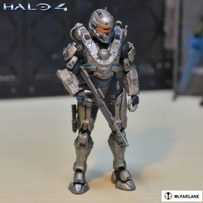 Halo Green Master Chief Spartan Warrior Halo Холтер главный полицейский Подвижная кукла Фигурка Opp сумка пакет - Цвет: Розовый
