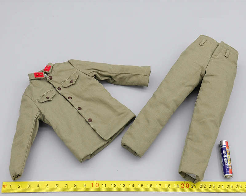 

1/6 Scale SS121 PLA Uniforms Green Cotton Coat Pants Model for 12''Body DIY Accessories