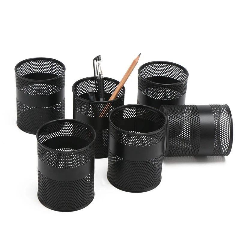 Чашки для ручек 6 упаковок черная сетка настольный карандаш ручка держатель