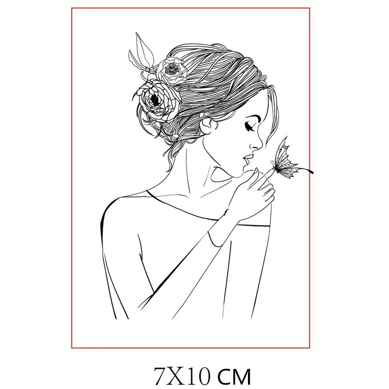 Прозрачные штампы для девочек скрапбукинга создание карт силиконовые рукоделия