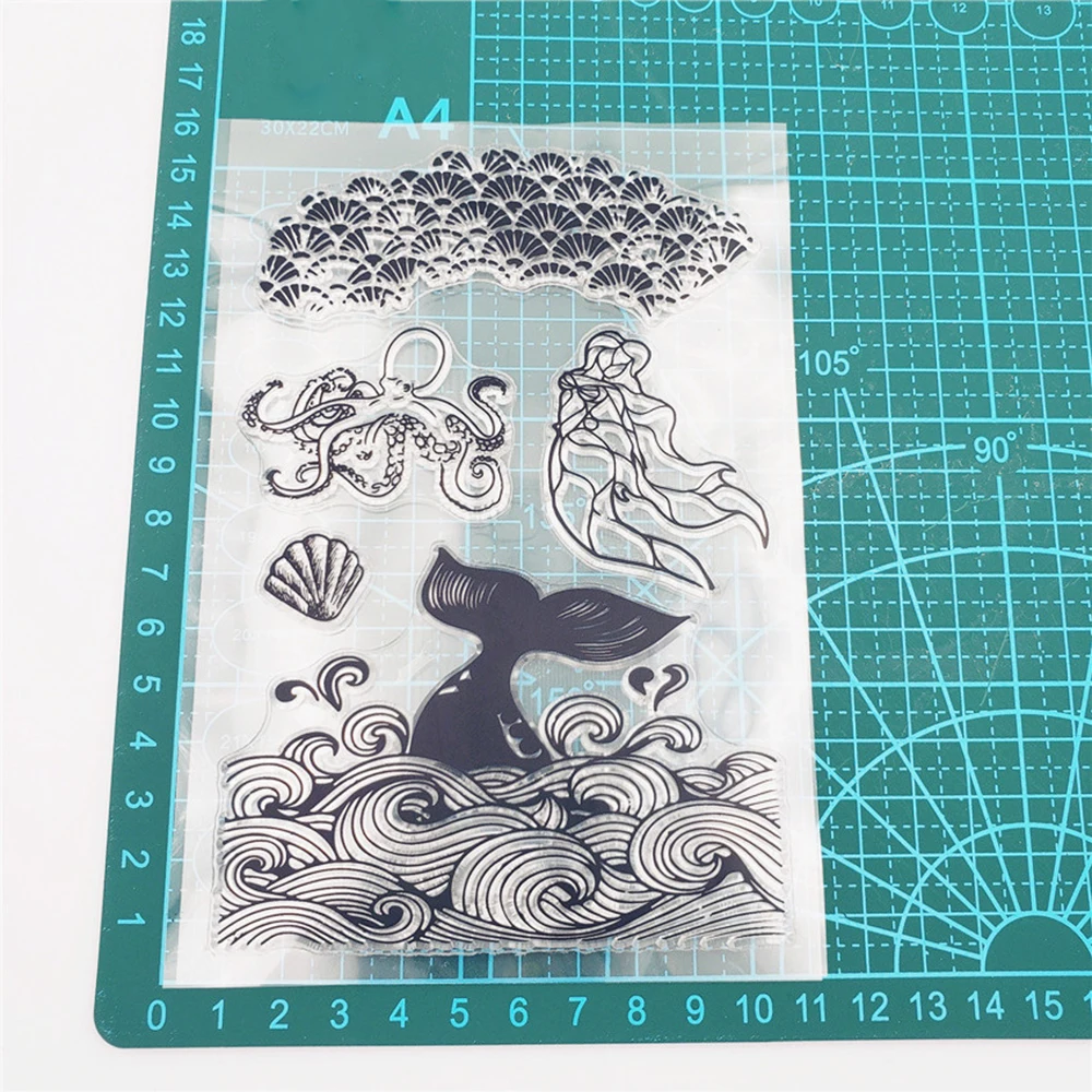 Сделай Сам морская богиня штамп прозрачный Штамп для DIY бумажные карточки