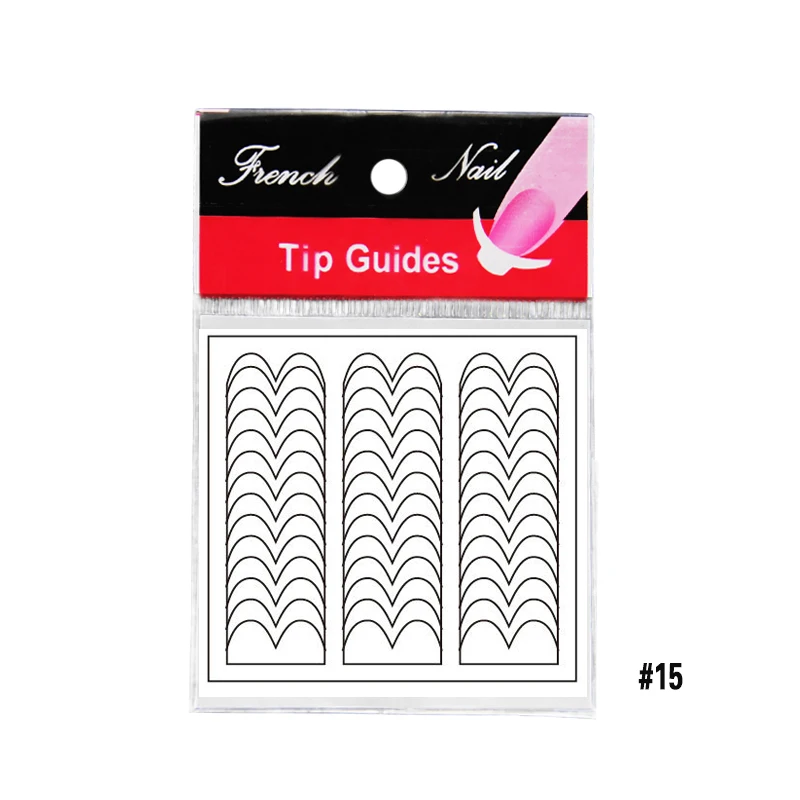 18 стикеров наклейки для ногтей дизайна круглая форма фольга французский маникюр