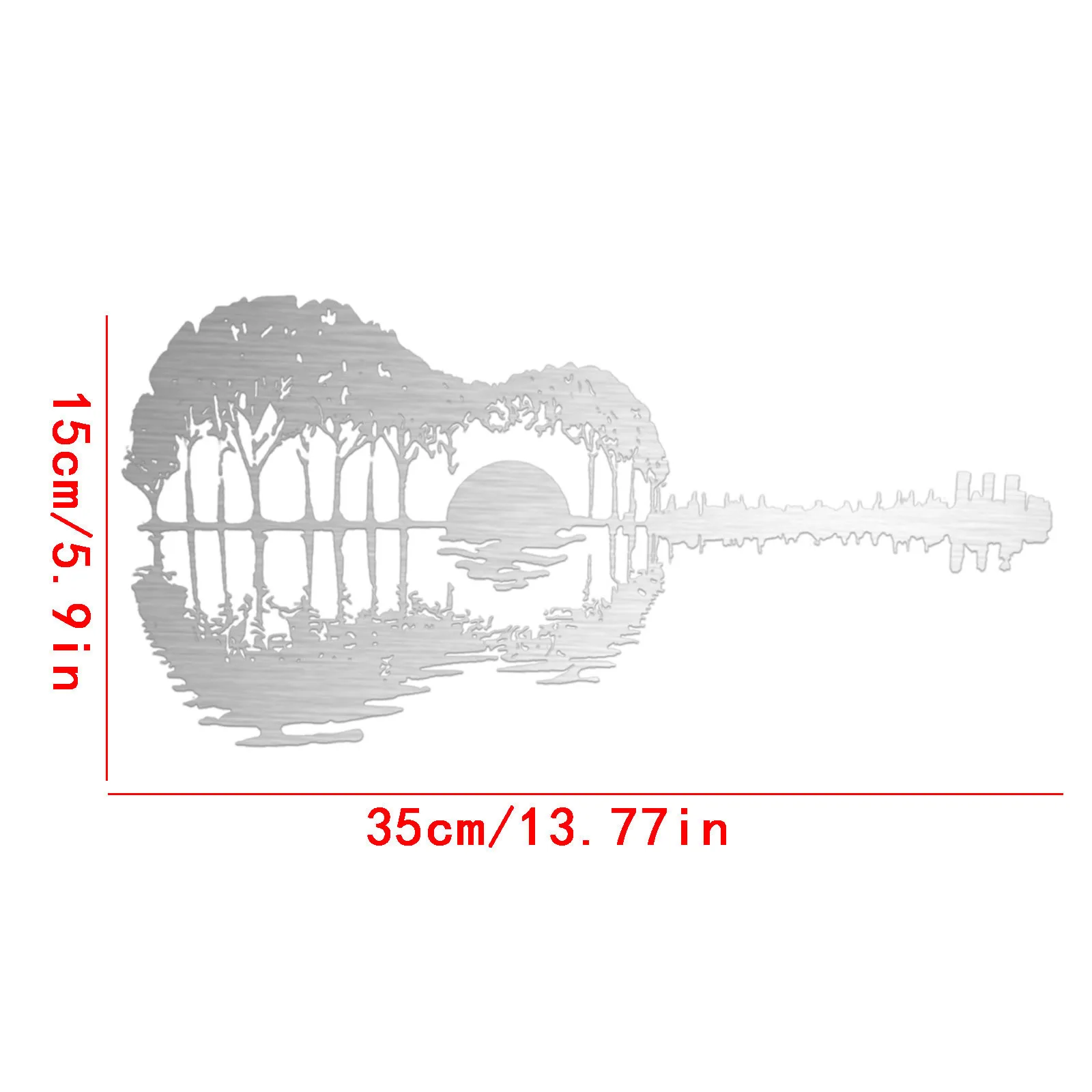 

Guitar Sunset Reflection-Metal Wall Art Home Decoration Gift Metal Colorful decoracin de habitacin