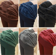 Mallas de terciopelo grueso de cintura alta para mujer...