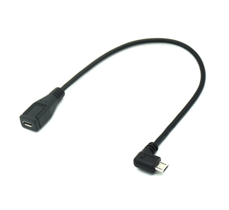 Переходник-удлинитель Micro USB 2 0 5Pin Папа-мама под углом 90 градусов