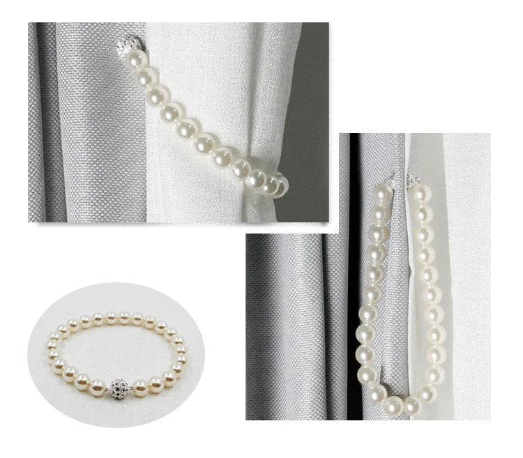1 шт. жемчужные бусины для штор элегантные Завязки окон простые магнитные | Дом и