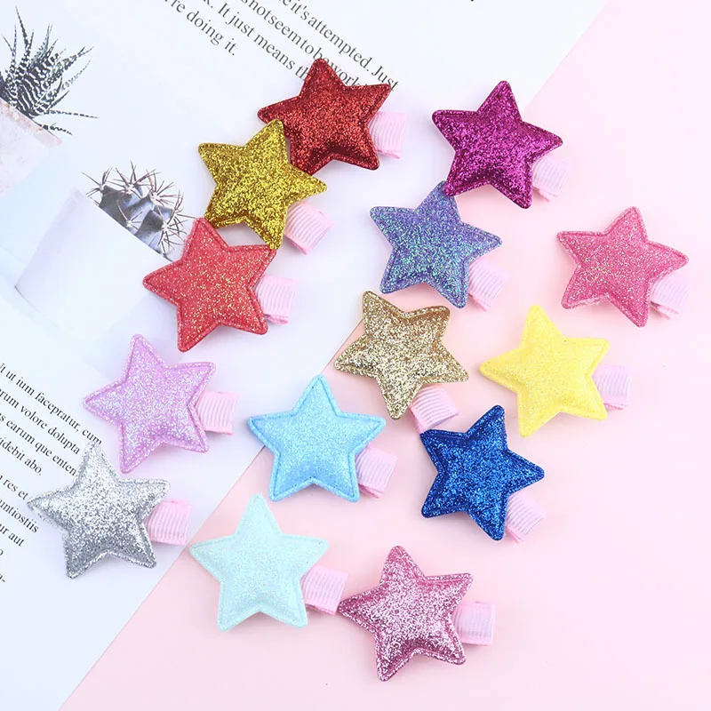 

2021 New Style Korean Cloth Five-Pointed Star Cute Girl Hairpin
