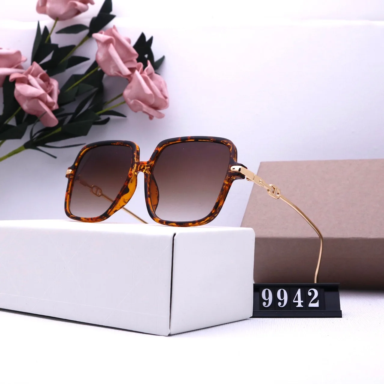 

Original Designer Brand Polarized Mirror Sunglasses Big Frame Square Retro Men Women UV Protection Travel Sun Glasses Eyewear