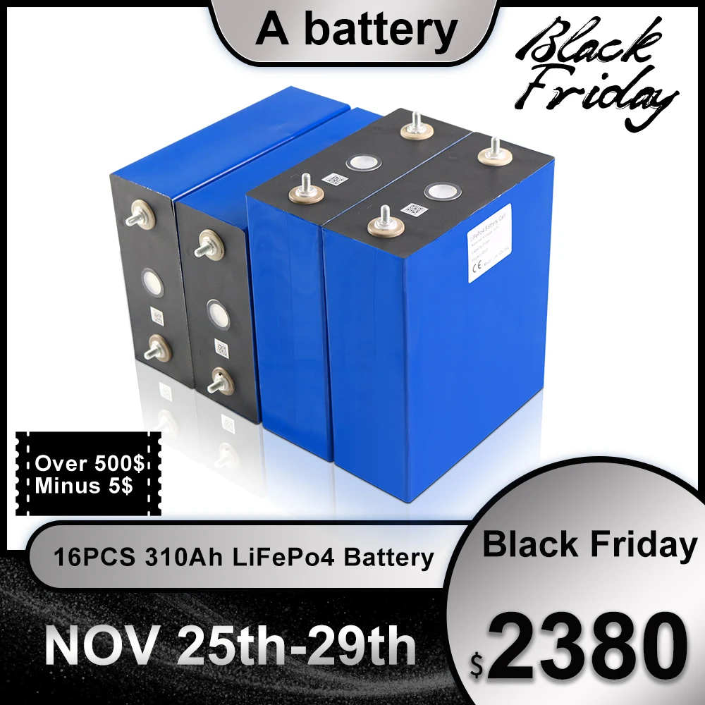 

Brand New 16PCS LiFePO4 Gread A Rechargeable Battery DIY RV Cell And Solar Energy Storage System EU US Tax Free