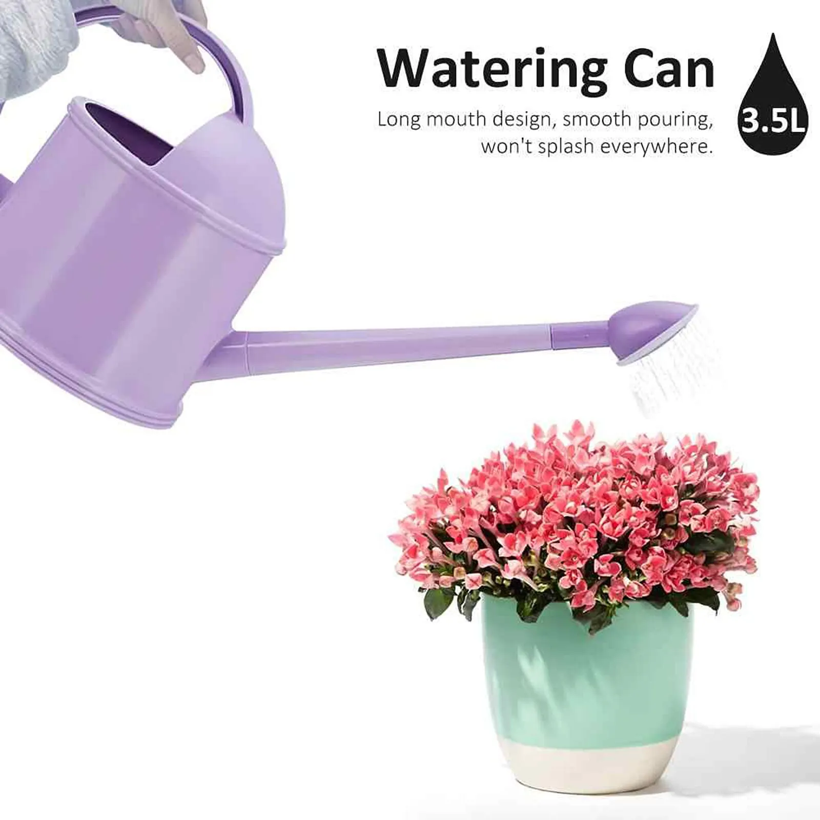 1 шт. 3.5L однотонные Цвет Пластик Душ цветок приусадебное Садоводство Лейка с