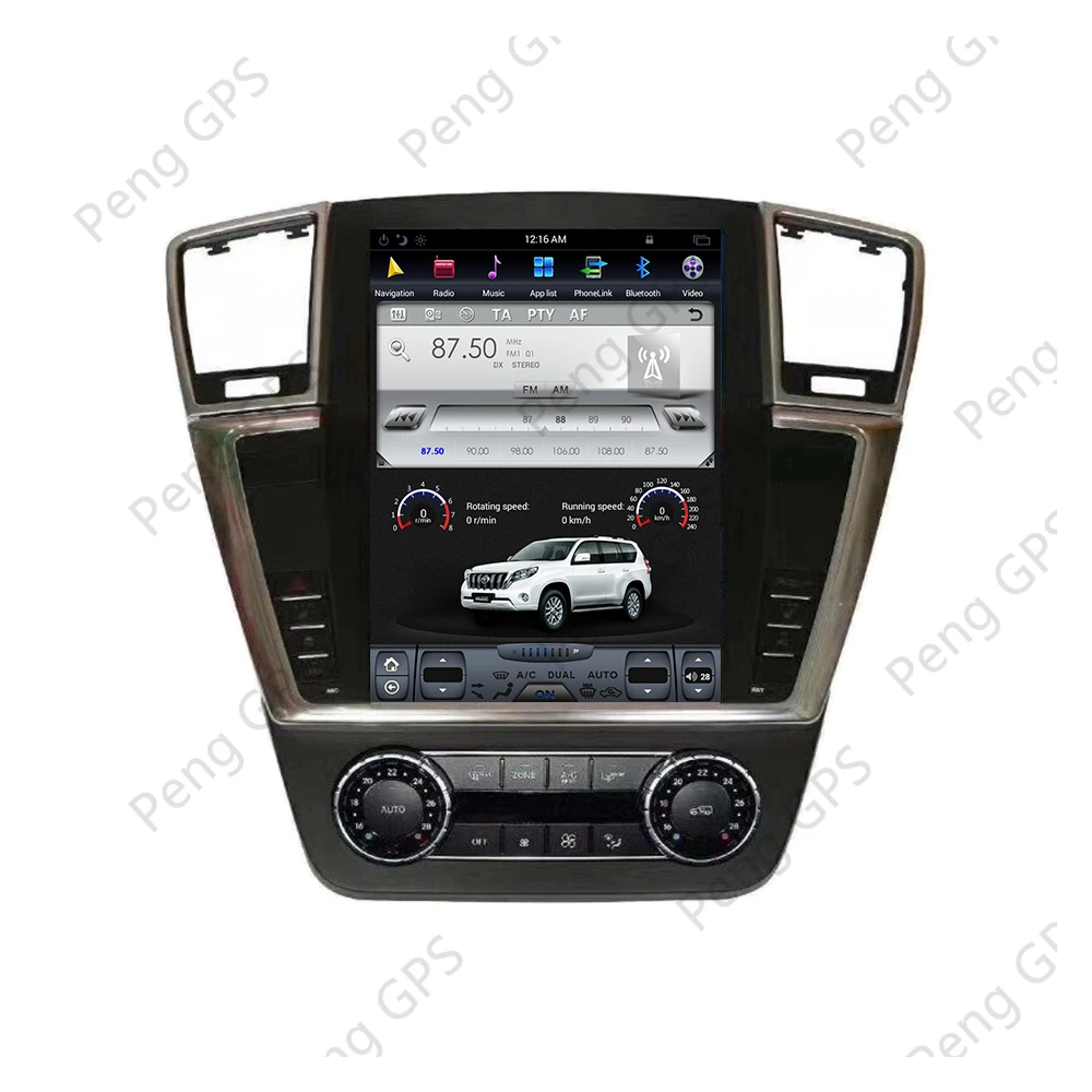 Android Tesla вертикальный экран для Mercedes-Benz ML 2012-2016/GL 2013 + аудио плеер 1080P GPS навигация 12 1
